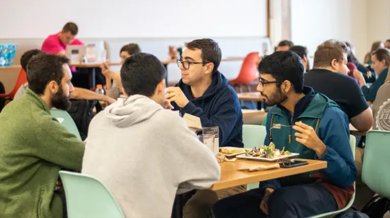 Students eating in the Ripich Commons dining hall